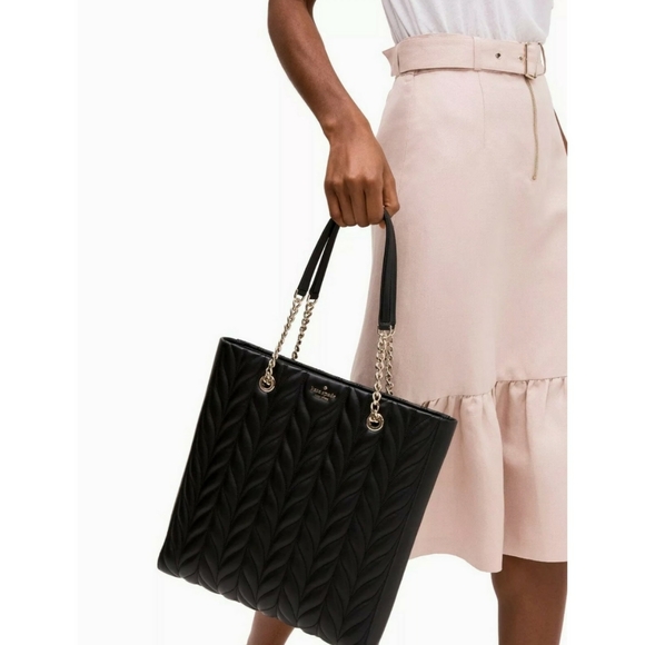KATE SPADE Briar Lane Quilted Slim Tote Handbag - Picture 2 of 5